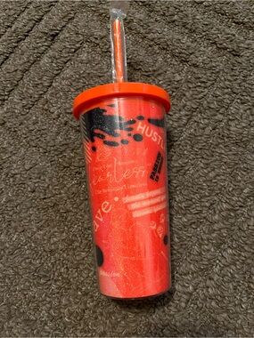 Orange graphic Double-Wall Tumbler